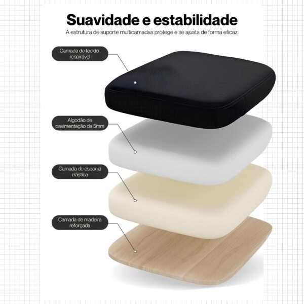 Cadeira Ergonômica Metal Red M616 – Preto - Image 3