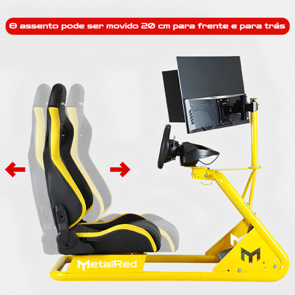 Cockpit Simracing Retrátil Metal Red - FX6002 - Image 5