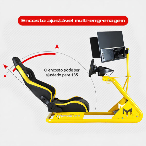 Cockpit Simracing Retrátil Metal Red - FX6002 - Image 6