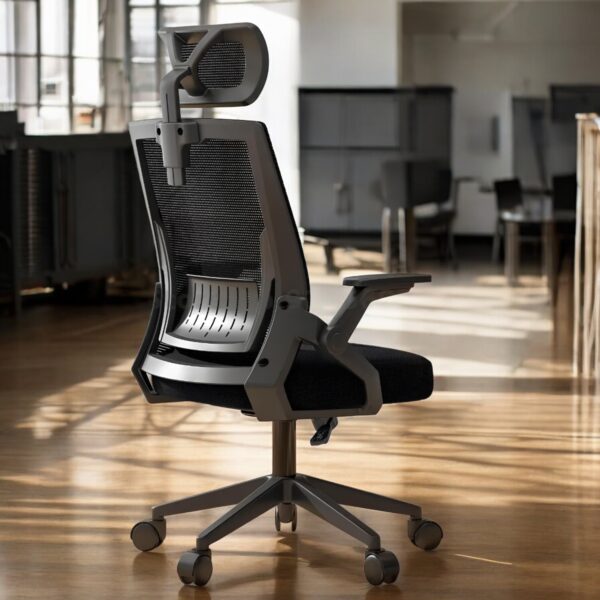 Cadeira Ergonômica Metal Red M401 – Preto - Image 6