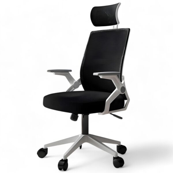 Cadeira Ergonômica Metal Red M401 – Branco - Image 2