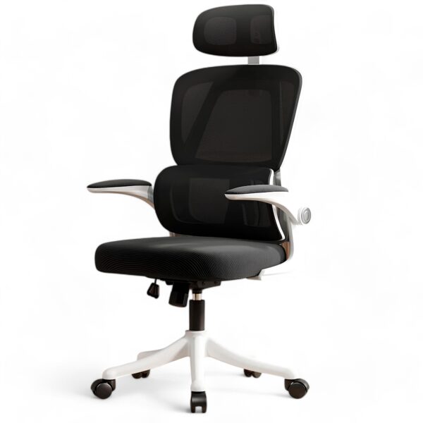 Cadeira Ergonômica Metal Red M419 – Branco - Image 2