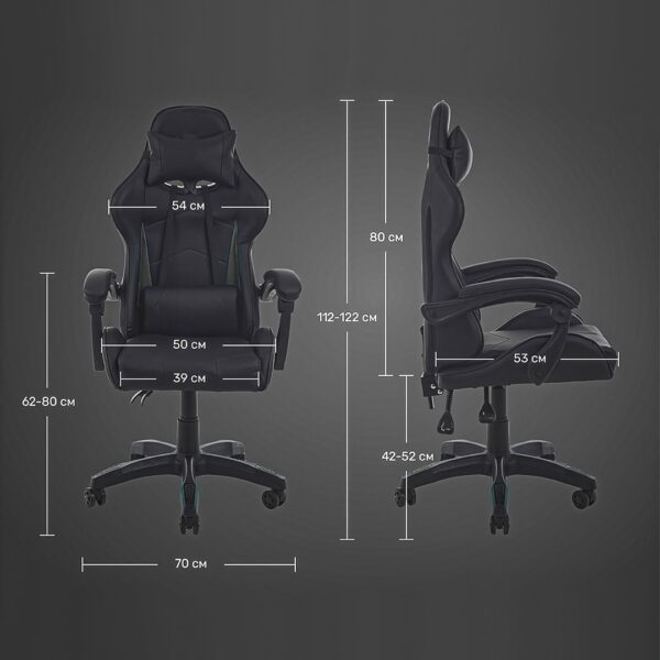 Cadeira Gamer Aurora M1 Metal Red - Preto - Image 4