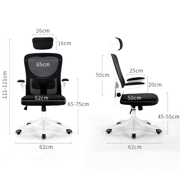 Cadeira Ergonômica Metal Red M250 - Preto - Image 12