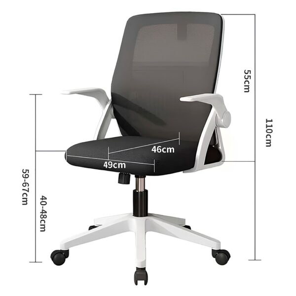 Cadeira Ergonômica Metal Red - M103 - Branco - Image 9