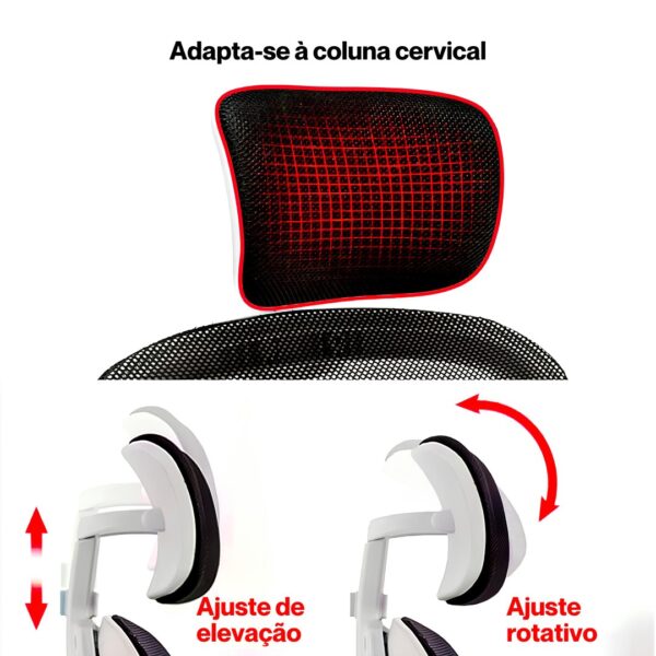 Cadeira Ergonômica Metal Red M250 - Preto - Image 2