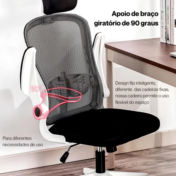 Cadeira Ergonômica Metal Red M250 - Preto - Image 7