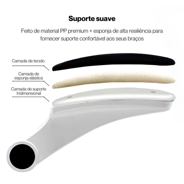 Cadeira Ergonômica Metal Red M250 - Preto - Image 3