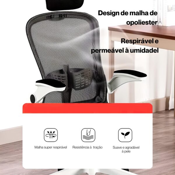 Cadeira Ergonômica Metal Red M250 - Preto - Image 6