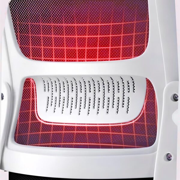 Cadeira Ergonômica Metal Red M255 – Branco - Image 6