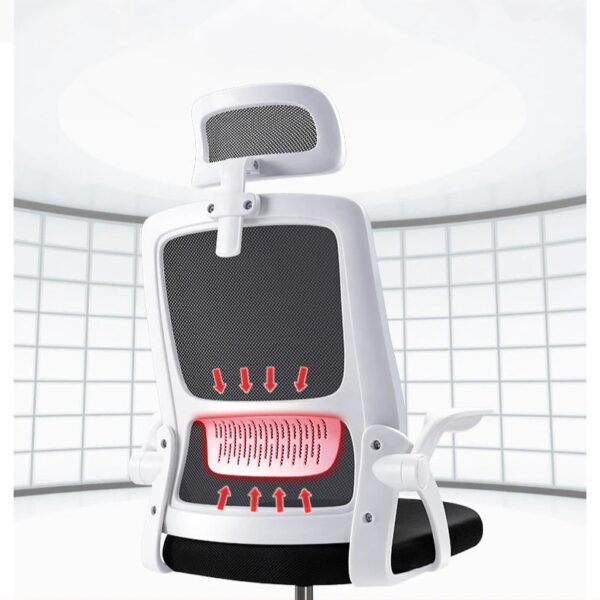 Cadeira Ergonômica Metal Red M255 – Branco - Image 5