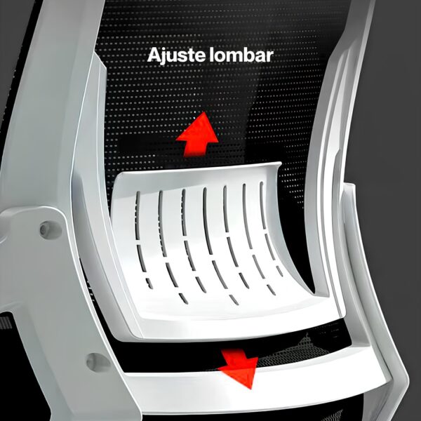 Cadeira Ergonômica Metal Red M401 – Preto - Image 3