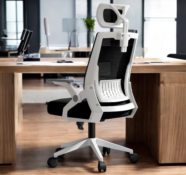 Cadeira Ergonômica Metal Red M401 – Preto - Image 8
