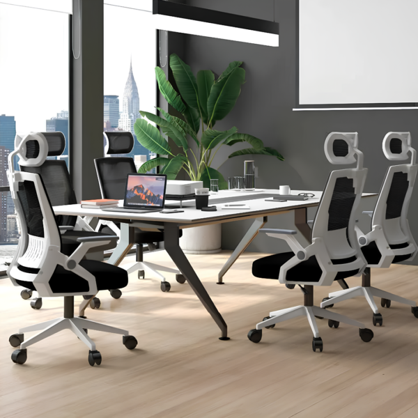 Cadeira Ergonômica Metal Red M401 – Preto - Image 9