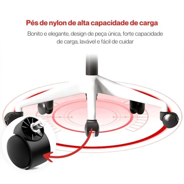 Cadeira Ergonômica Metal Red M858 - Preto - Image 5