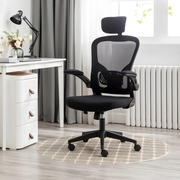 Cadeira Ergonômica Metal Red M616 – Preto - Image 12