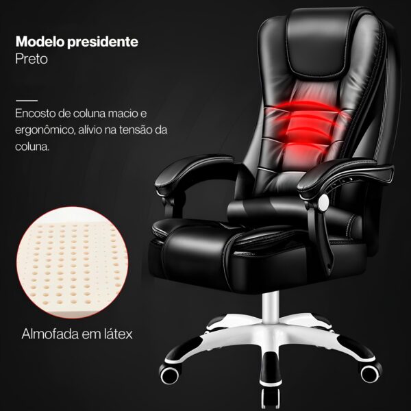 Cadeira Ergonômica Metal Red M809 - Preto - Image 6