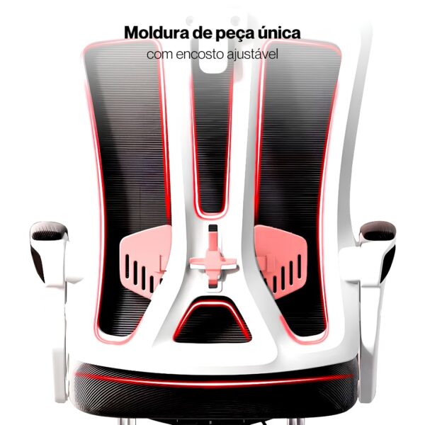 Cadeira Ergonômica Metal Red M858 - Preto - Image 3