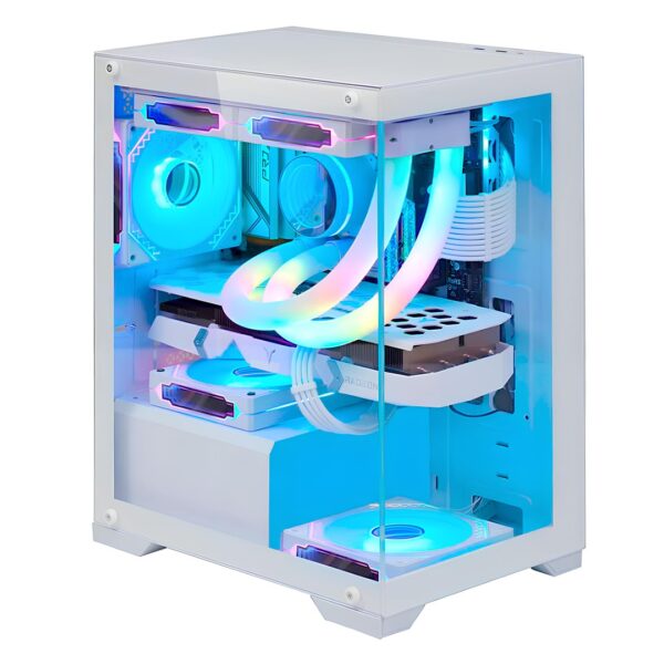 Gabinete Gamer Nebula Mini Metal Red M6 - Branco - Image 2