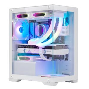 Gabinete Gamer Nebula Mini Metal Red M6 - Branco