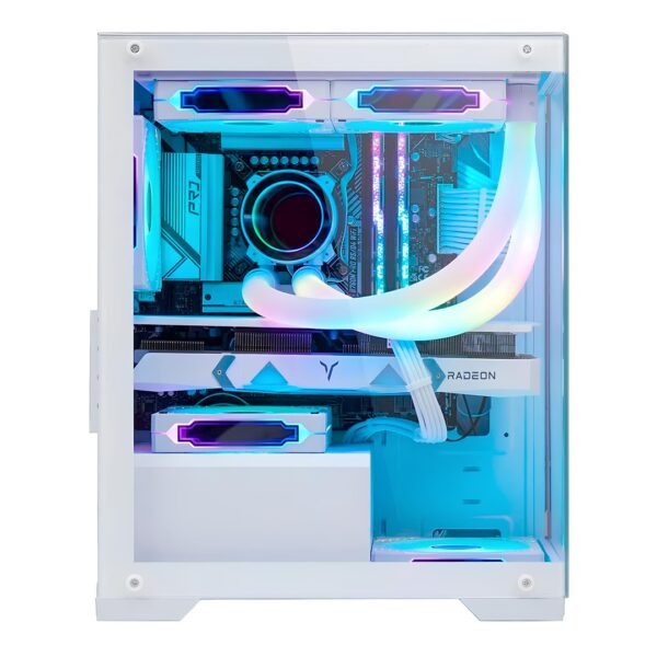 Gabinete Gamer Nebula Mini Metal Red M6 - Branco - Image 3