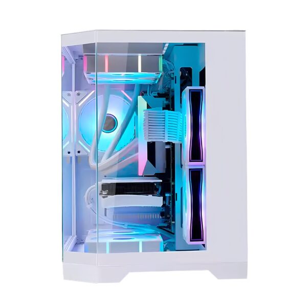 Gabinete Gamer Neptune Mini Metal Red M4 - Branco - Image 3