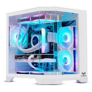 Gabinete Gamer Neptune Mini Metal Red M4 - Branco