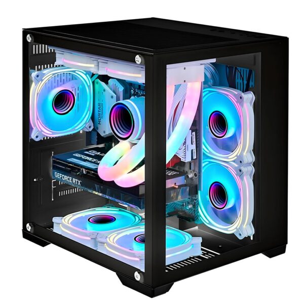 Gabinete Gamer Orion Metal Red M7 - Preto - Image 2