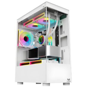 Gabinete Gamer Stellar Mini Metal Red M8 - Branco