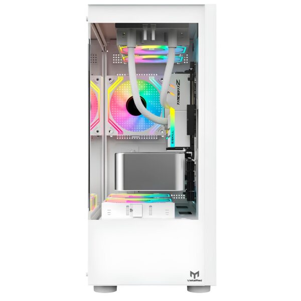 Gabinete Gamer Stellar Mini Metal Red M8 - Branco - Image 3