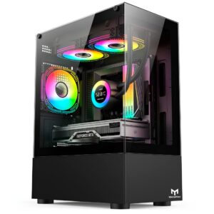 Gabinete Gamer Stellar Mini Metal Red M8 - Preto