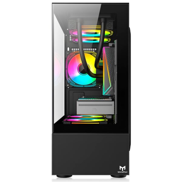 Gabinete Gamer Stellar Mini Metal Red M8 - Preto - Image 2