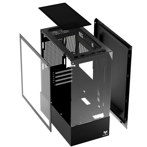 Gabinete Gamer Stellar Mini Metal Red M8 - Preto - Image 6