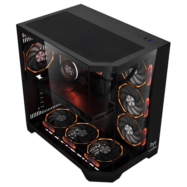 Gabinete Gamer Neptune Pro Metal Red M5 - Preto - Image 3
