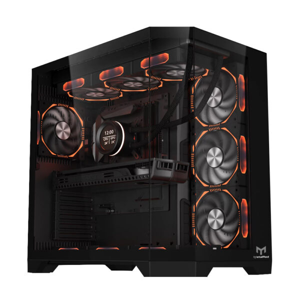 Gabinete Gamer Neptune Pro Metal Red M5 - Preto