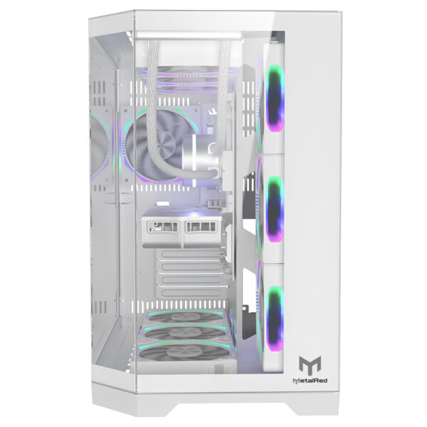 Gabinete Gamer Neptune Pro Metal Red M5 - Branco - Image 2